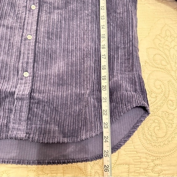 NWT Frank & Eileen Eileen Relaxed Fit Corduroy Button-Up Shirt in lagoon blue - Picture 6 of 10
